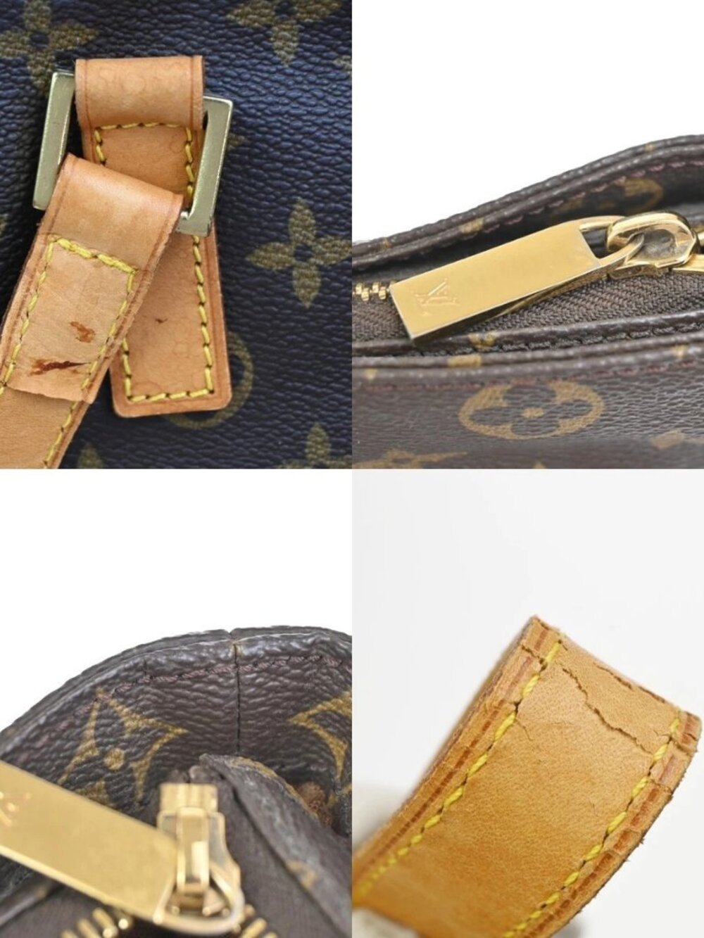 LOUIS VUITTON Cabas Mezzo Shoulder Bag Monogram Leather Brown M51151 85KC897 - Picture 8 of 16